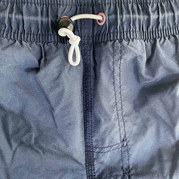Nike Swim Trunks Shorts Mens Large Elastic Waistband Mesh Lined Zip Pocket Blue - Picture 4 of 12